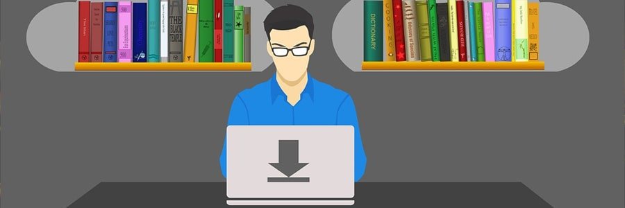 This an vector image showing download