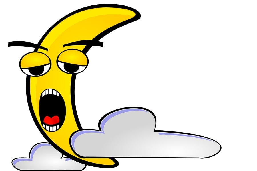 Vector image of moon trying to sleep...Its a funny picture