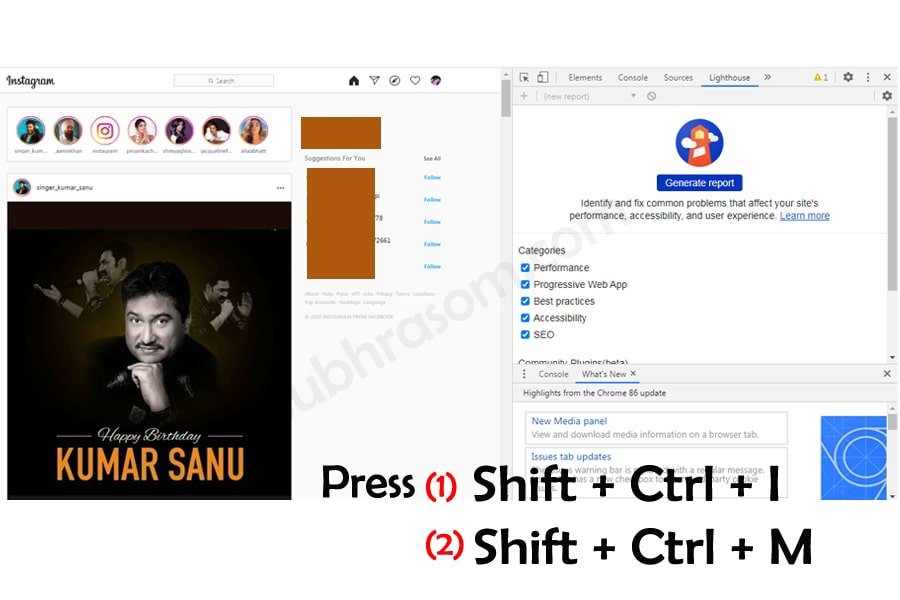 Mobile View open on Laptop or Desktop process