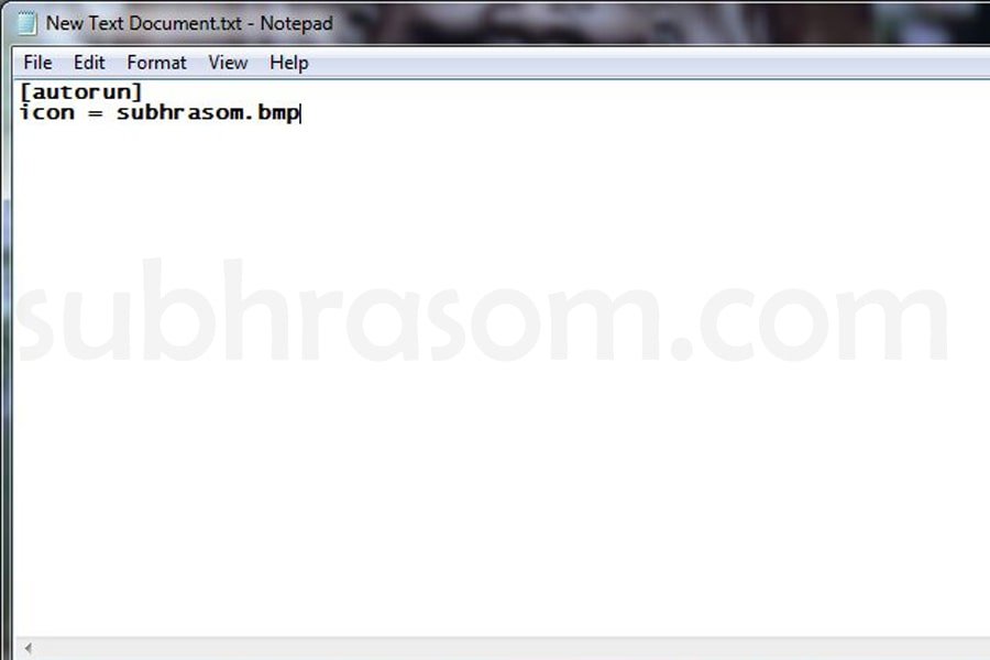 this is the pendrive icon change code in the text document file