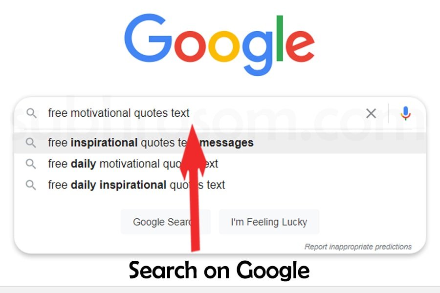 searching motivational quotes text in google for making a meme