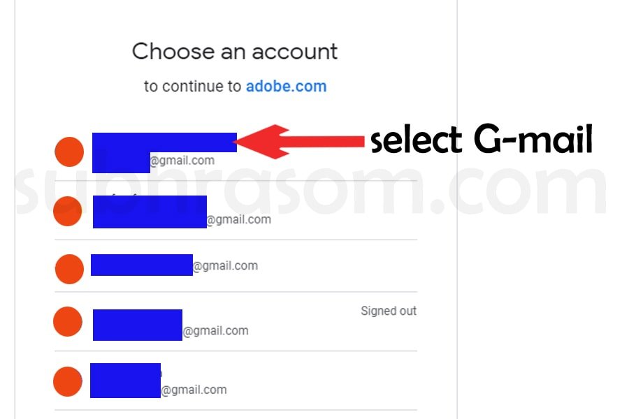 signup with gmail account to adobe spark