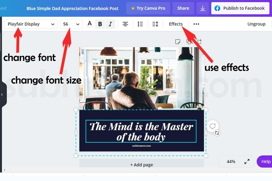 Using Effect process for Image