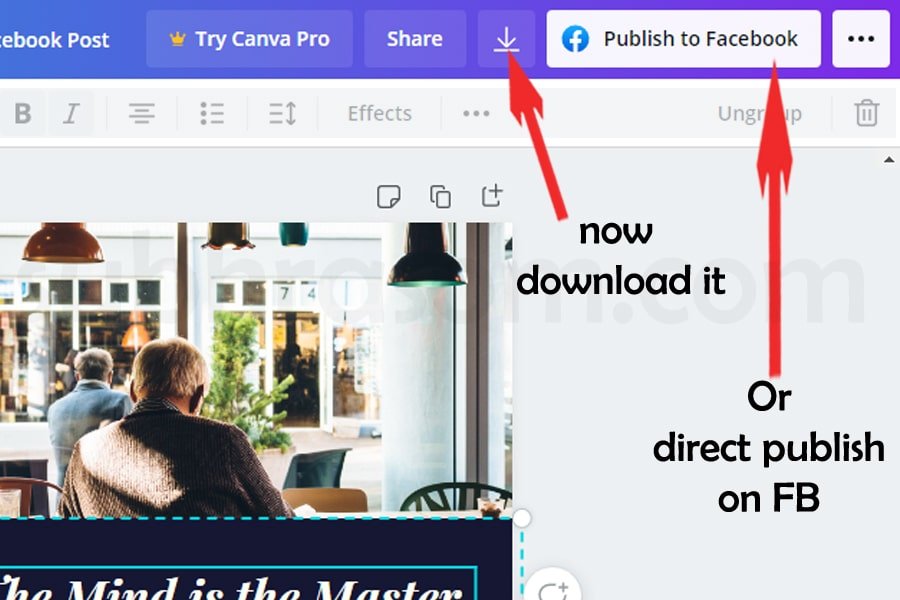 After ready, Image meme download process